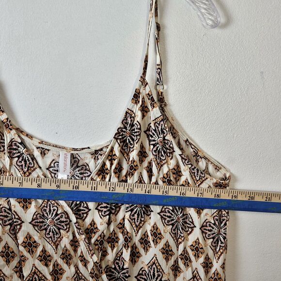 Xhiliration Junior XL Romper Shorts One Piece Straps Abstract Multicolored Boho - Picture 5 of 11